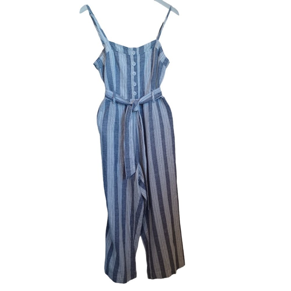 Rails Jumpsuit Harper Striped Wide Leg Cropped Size Medium - Picture 2 of 13